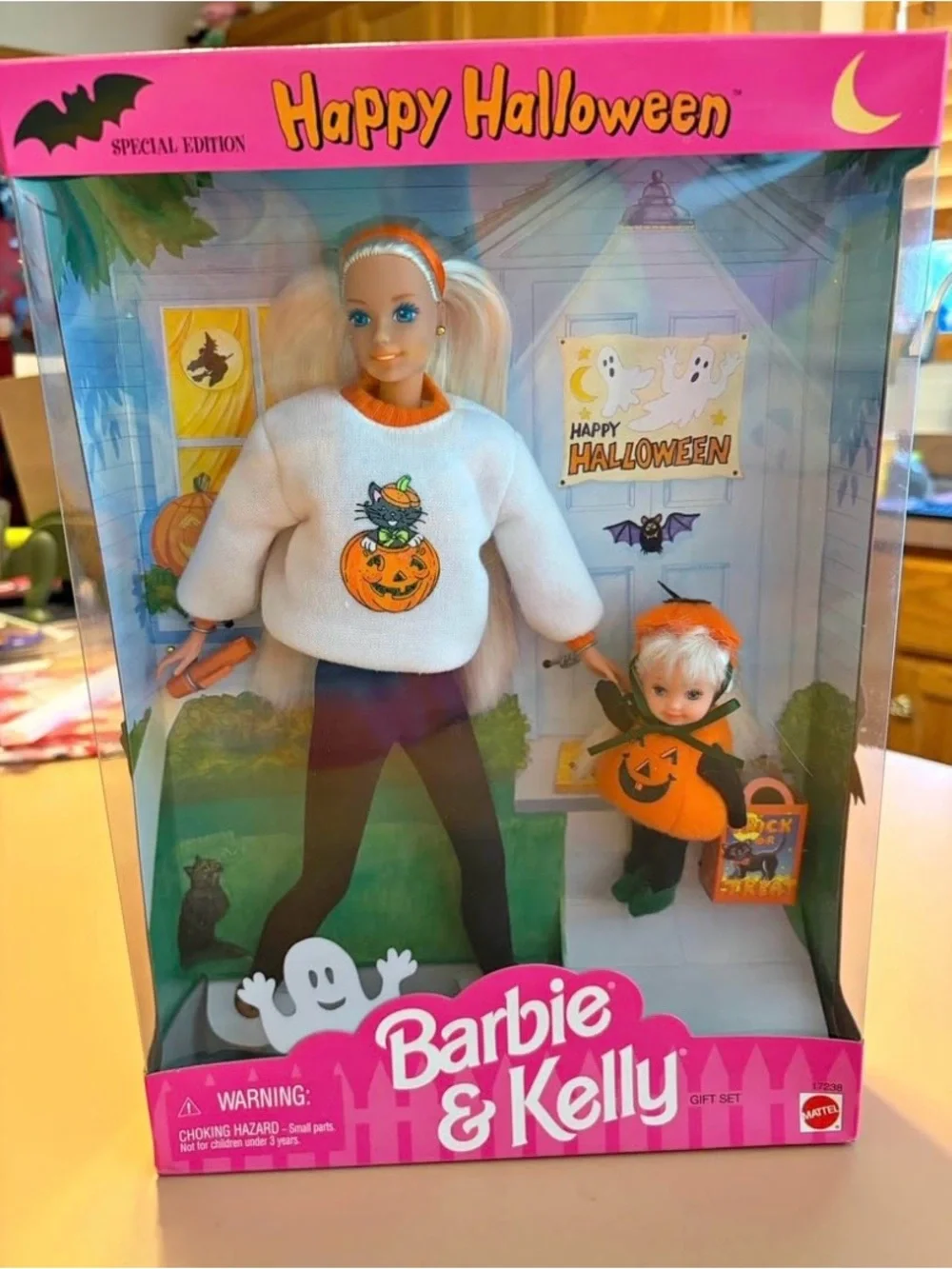 Barbie Halloween Doll Set - White, Orange & Black Barbie and Kelly